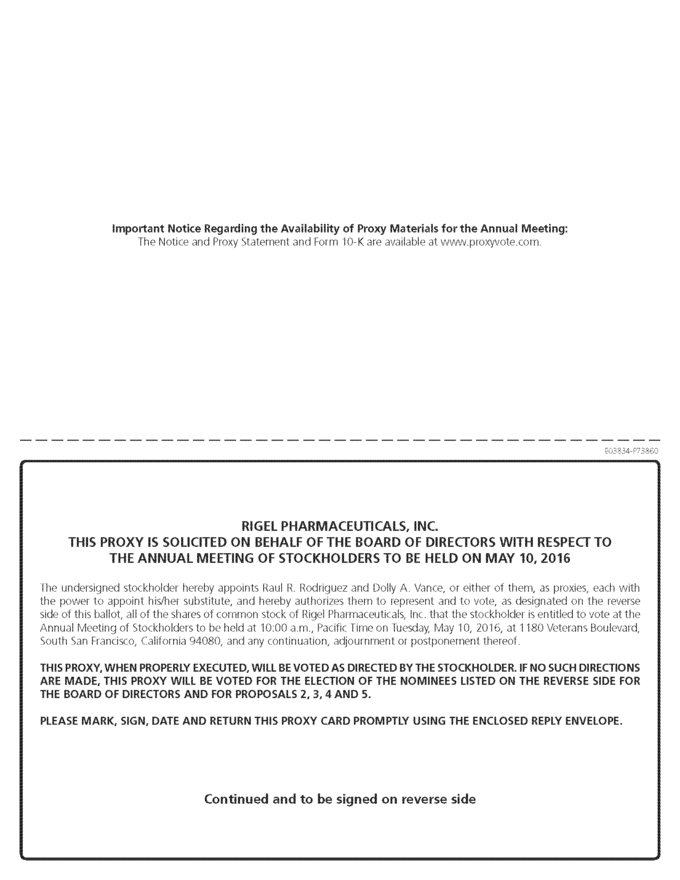 RIGEL PHARMACEUTICALS_INC_2016_Proxy_Card
